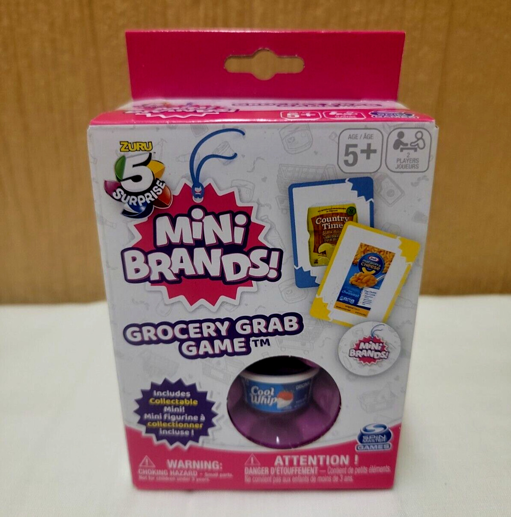 Mini Brands Grocery Grab Card Game Zuru 2021 5 Surprises